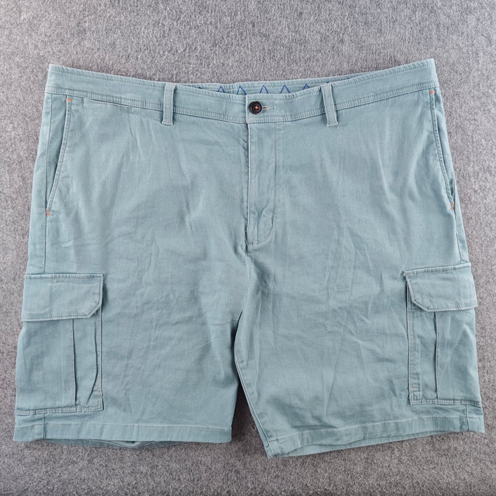 Tommy Bahama Cargo Shorts Mens 42 Light Blue Cotton Tencel Stretch Casual